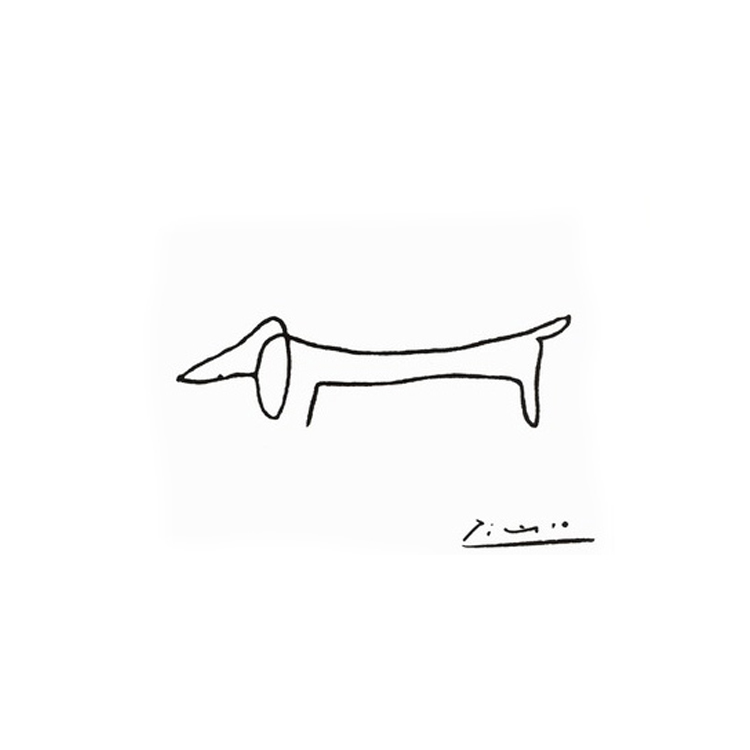 Pablo Picasso Single Line Dog