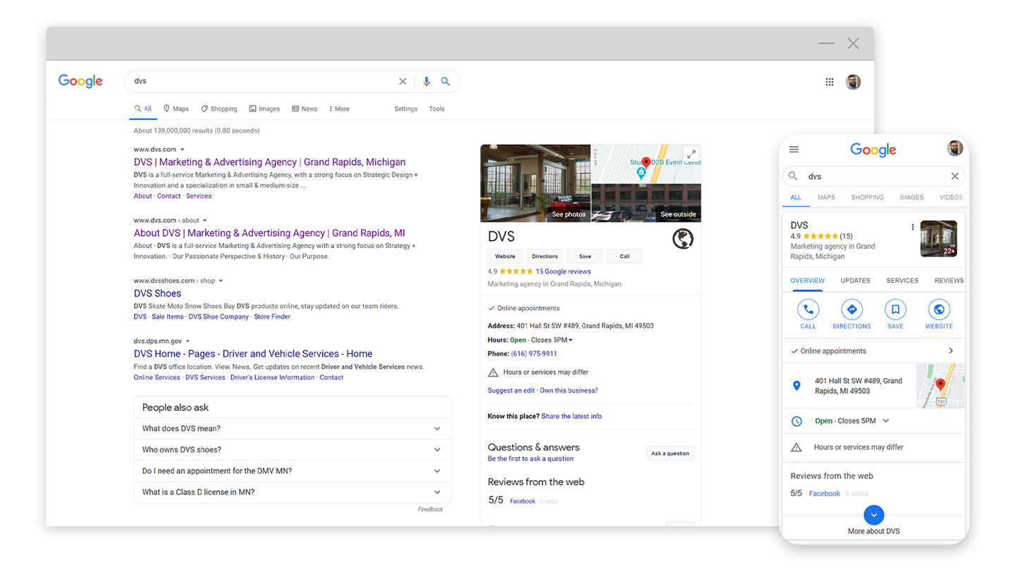 google zero click mockup