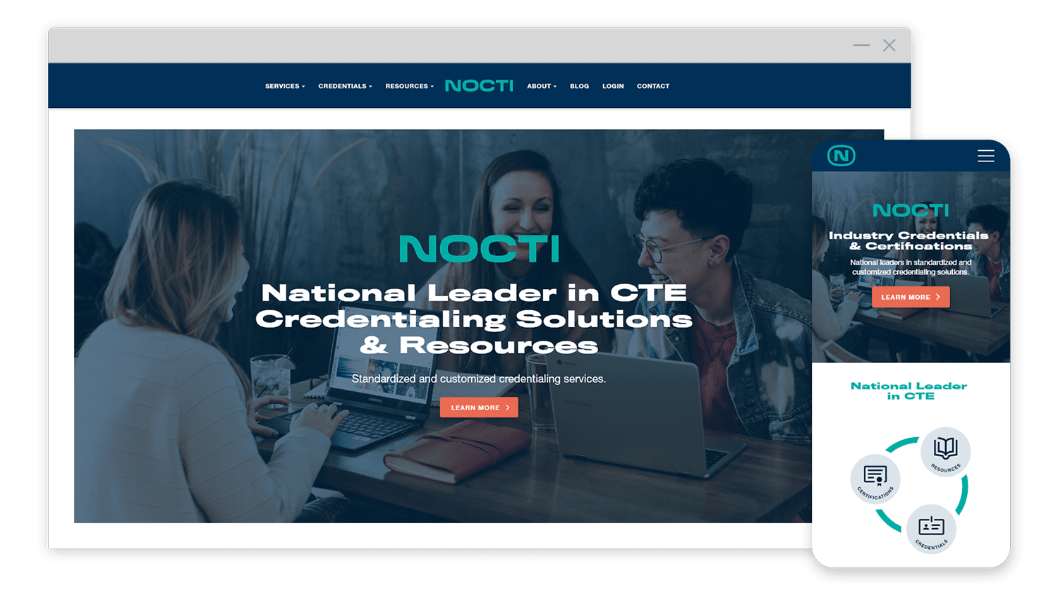 Nocti Website Mockup